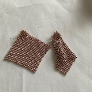 Stella & Dot Rose Pink Beaded Dangle Earrings